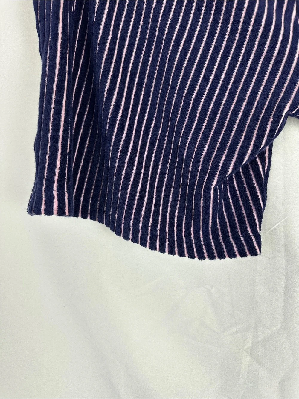 Criquet Navy & Pink Striped Knit Drawstring Shorts Men's Size L